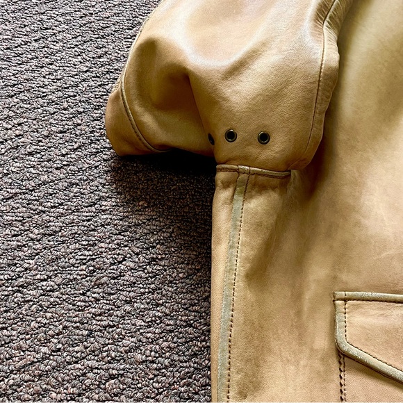 🔴SOLD🔴 Vintage distressed leather Polo Ralph Lauren repro A-1 flight jacket - Picture 12 of 15